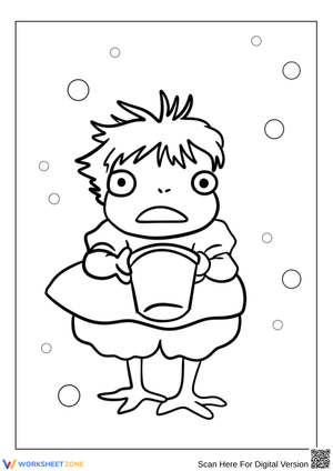 Ponyo Underwater Coloring Page
