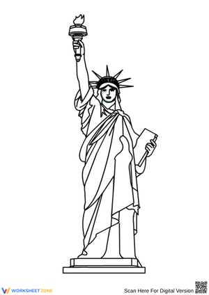 Statue of Liberty Outline Coloring Page