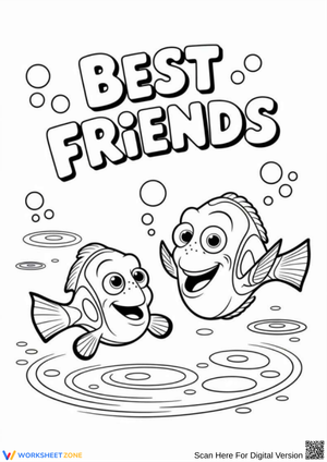 Nemo Best Friends Under the Sea Coloring Page