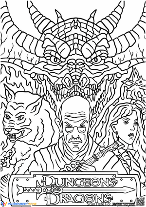 Dungeons & Dragons Coloring Page