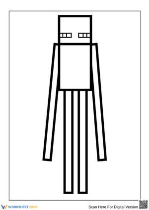 Minecraft Enderman Coloring Page