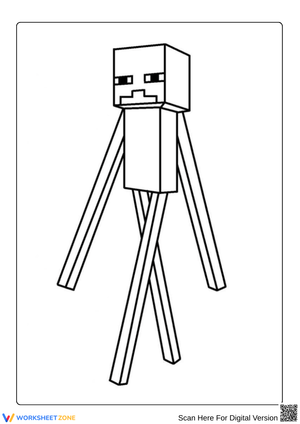 Enderman Coloring Page – Minecraft Character