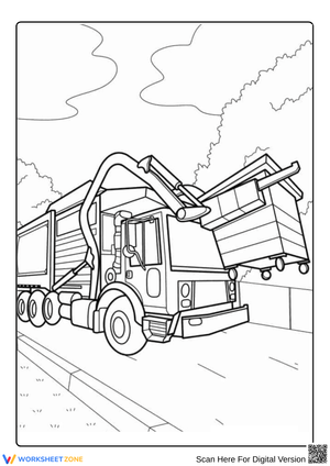 Garbage Truck Coloring Page