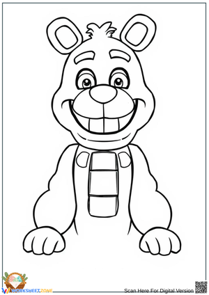Cute Freddy Fazbear Coloring Page