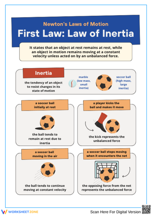Newton’s First Law of Inertia Worksheet