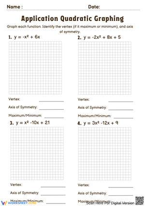 Application Quadratic Graphing Worksheet