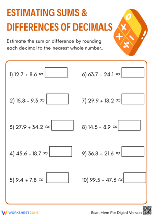 Estimating Sums and Differences of Decimals