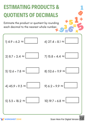 Estimating Products and Quotients of Decimals