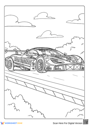 McLaren Race Car Coloring Page