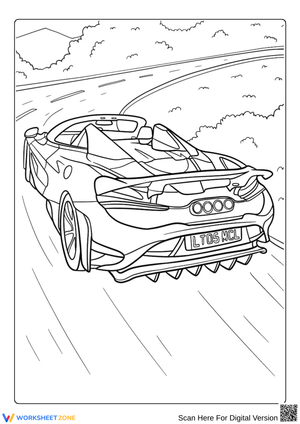 McLaren Convertible Coloring Page for Kids