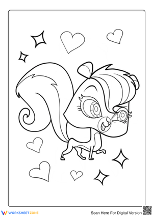 Cute Pepper Clark Littlest Pet Shop Coloring Sheet