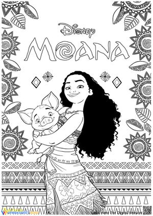 Moana Coloring Pages Disney Printable