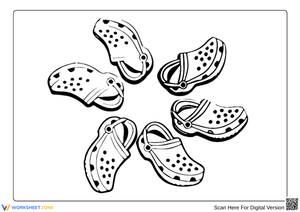 Crocs Pattern Coloring Page
