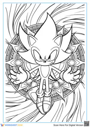 Super Sonic Mandala Coloring Pages