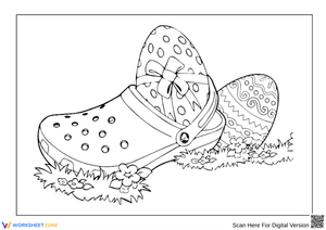 Easter Crocs Coloring Page