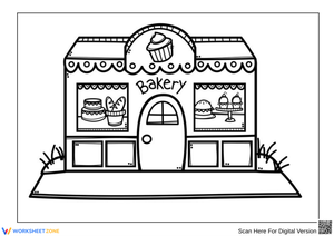 Bakery Coloring Page for Kids