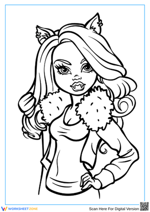 Monster High Clawdeen Coloring Worksheet