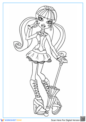 Monster High Draculaura Coloring Worksheet