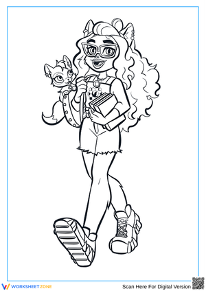 Monster High Clawdeen Coloring Worksheet
