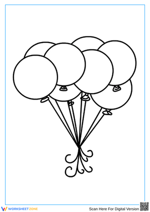 Circle Balloon Coloring Page