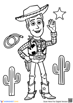 Woody Coloring Page – Cowboy Sheriff Toy Story
