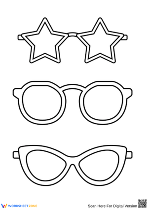 Sunglasses Coloring Page – Fun Printable Designs for Kids