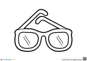 Sunglasses Coloring Page – Simple Folded Pair for Kids