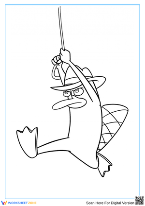 Perry the Platypus Agent P Coloring Sheet