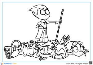Teen Titans Go Robin Coloring Page