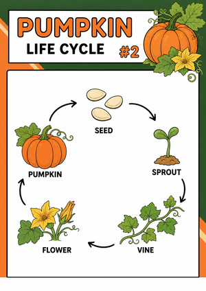 Kindergarten Pumpkin Life Cycle Worksheet