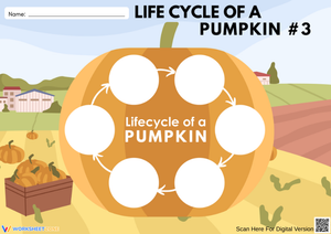 Kindergarten Pumpkin Life Cycle Cut-and-Paste Activity