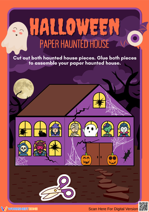 Early Childhood Halloween Paper Haunted House Craft