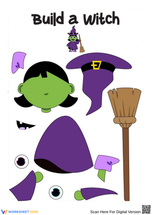 Build a Witch Halloween Craft for Kindergarten