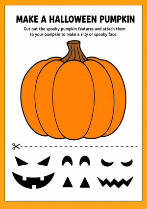 Make a Halloween Pumpkin Cut-and-Paste Worksheet