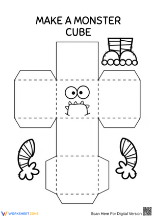 Make a Monster Cube Craft Worksheet