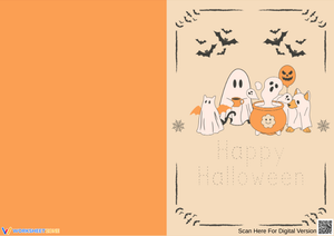 Halloween Greeting Card for Kids - Fun and Festive Design