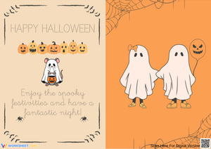 Spooky Halloween Greeting Card for Kids