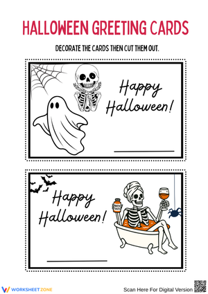 Halloween Greeting Cards Craft for Kids
