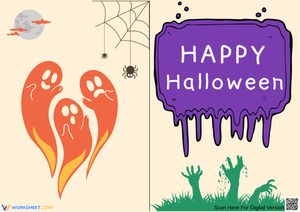 Spooky Halloween Greeting Card for Students