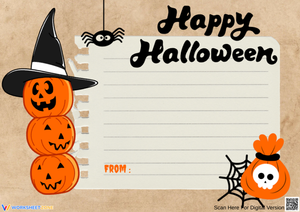 Fun Halloween Greeting Card for Kids