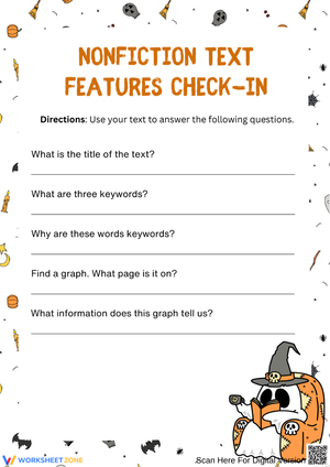Halloween Nonfiction Text Features Check-In