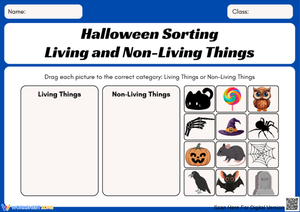 Halloween Science Sorting – Living or Non-Living?