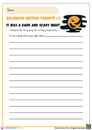 It Was a Dark and Scary Night – Halloween Writing Prompt