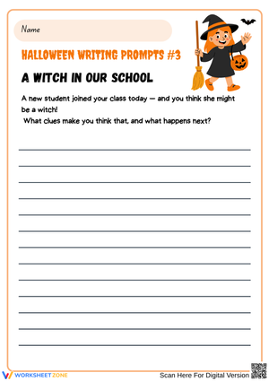 A Witch in Our School – Halloween Writing Prompt