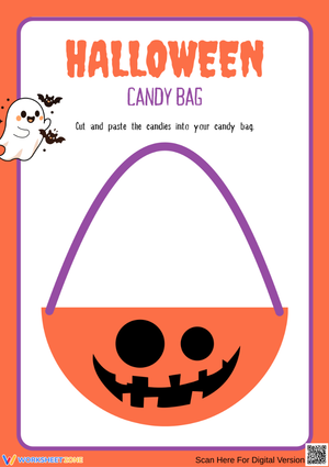 Halloween Candy Bag Cut and Paste Craft