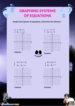 Graph Systems of Equations – Halloween Algebra Worksheet