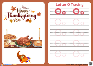 Thanksgiving Letter O Tracing Worksheet