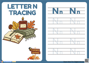 Thanksgiving Letter N Handwriting Practice