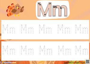 Thanksgiving Letter M Tracing Worksheet