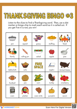 Thanksgiving Gratitude and Family Bingo for Preschool